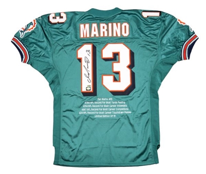 Dan Marino Signed Miami Dolphins Career Stat Jersey (Steiner)